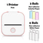 T02 Mini Printer Portable Printer Thermal Printing Sticker Wireless Inkless Pocket Printer Self-Adhesive Label Printer